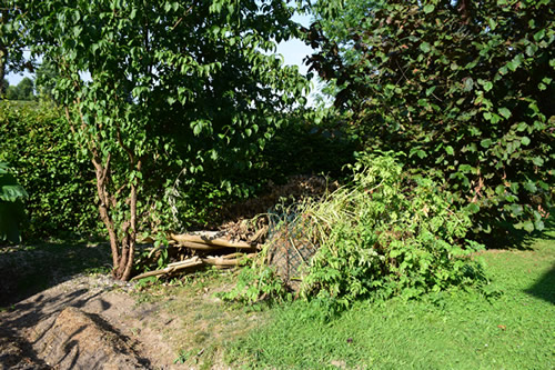 Gartenbereich vor dem Stallbau