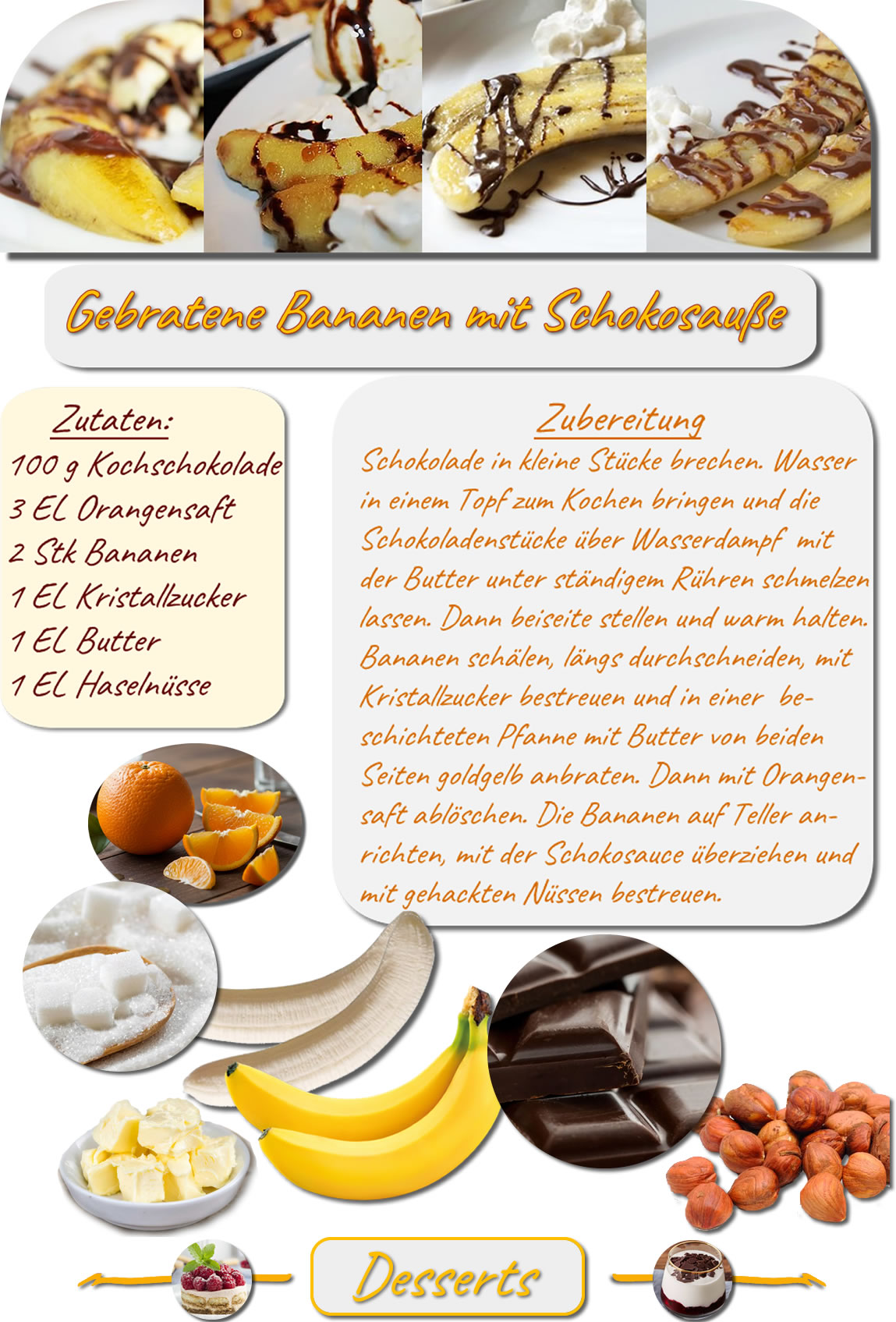 Gebratene Bananen