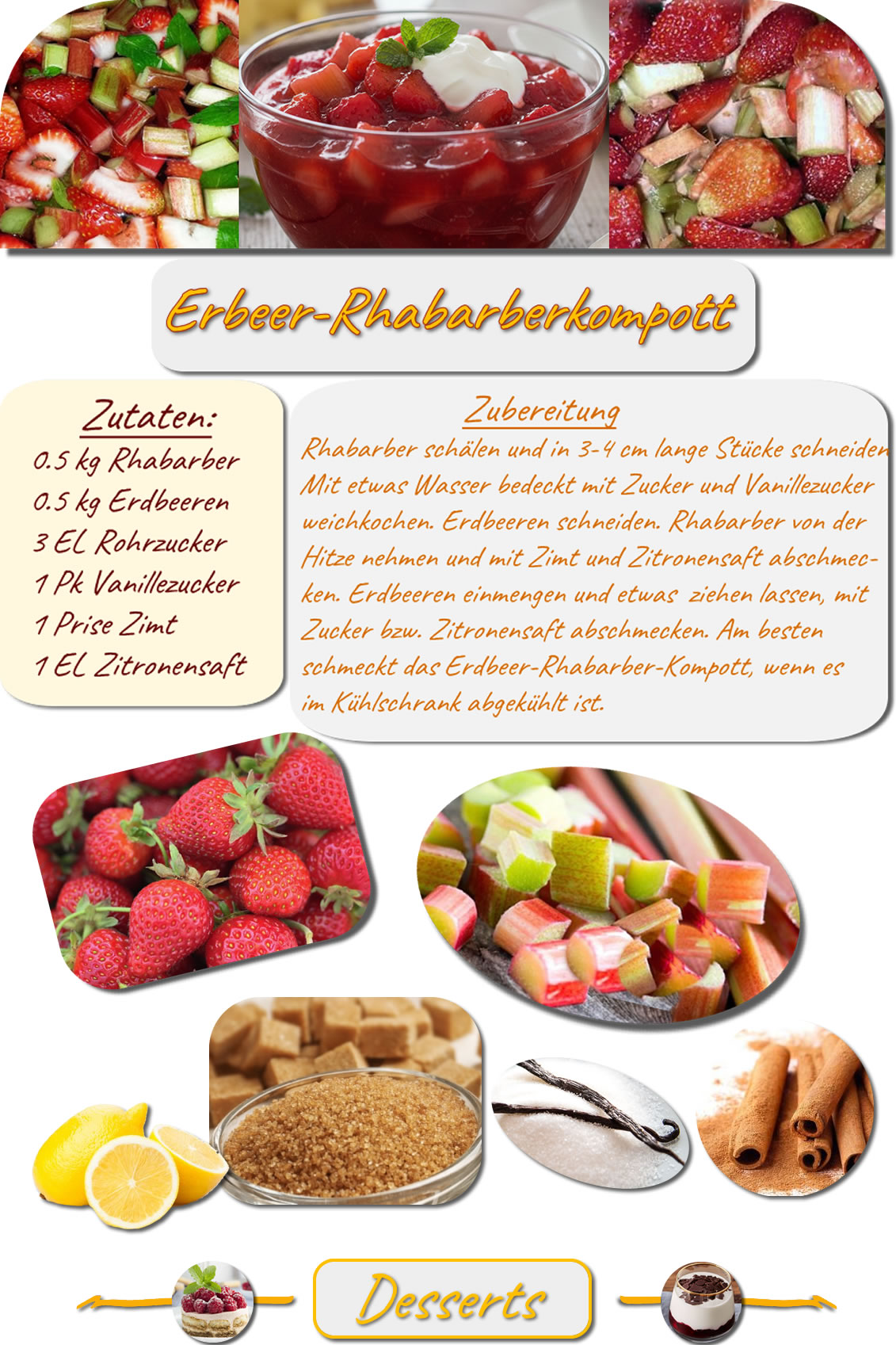 Erdbeer-Rhabarberkompott