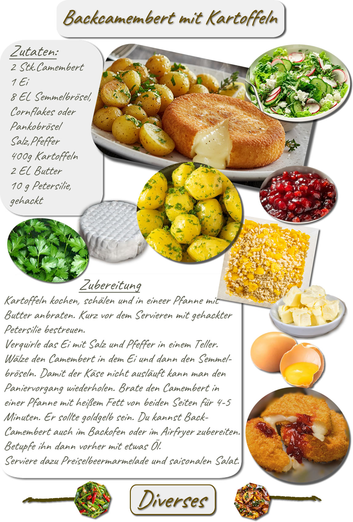 Backcamembert mit Petersil-Kartoffeln