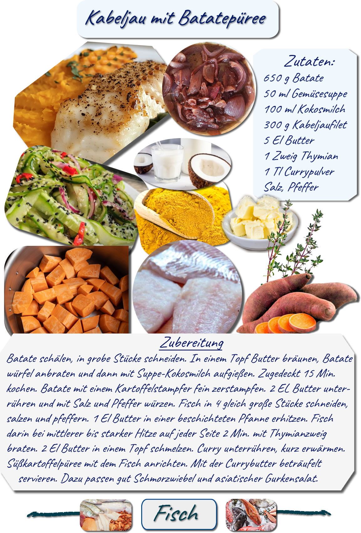 Kabeljau mit Batatepüree