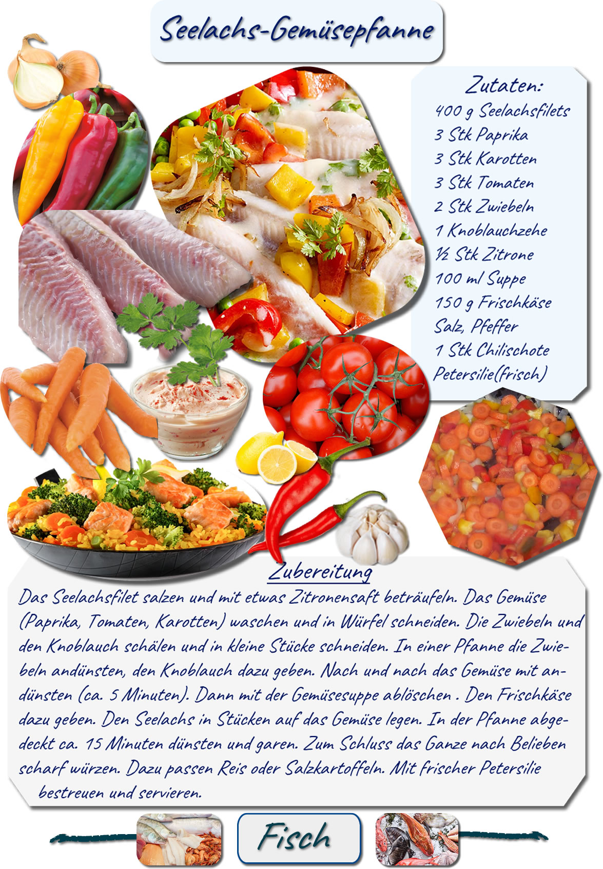 Seelachs-Gemüsepfanne