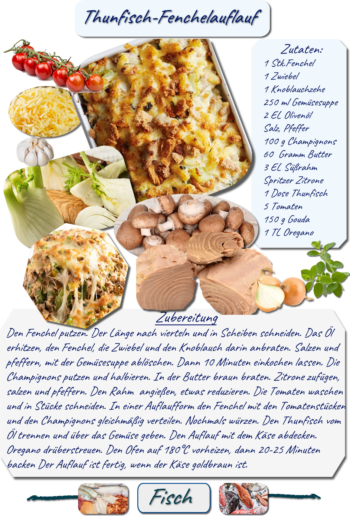 Thunfisch-Fenchelauflauf