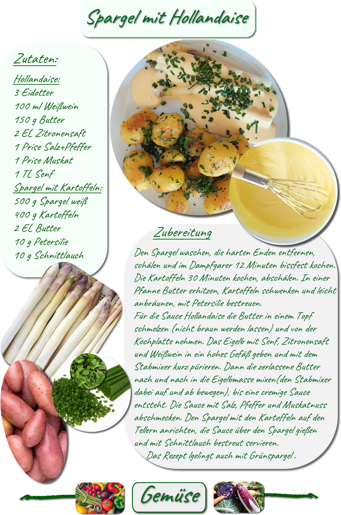 Spargel mit Hollandaise