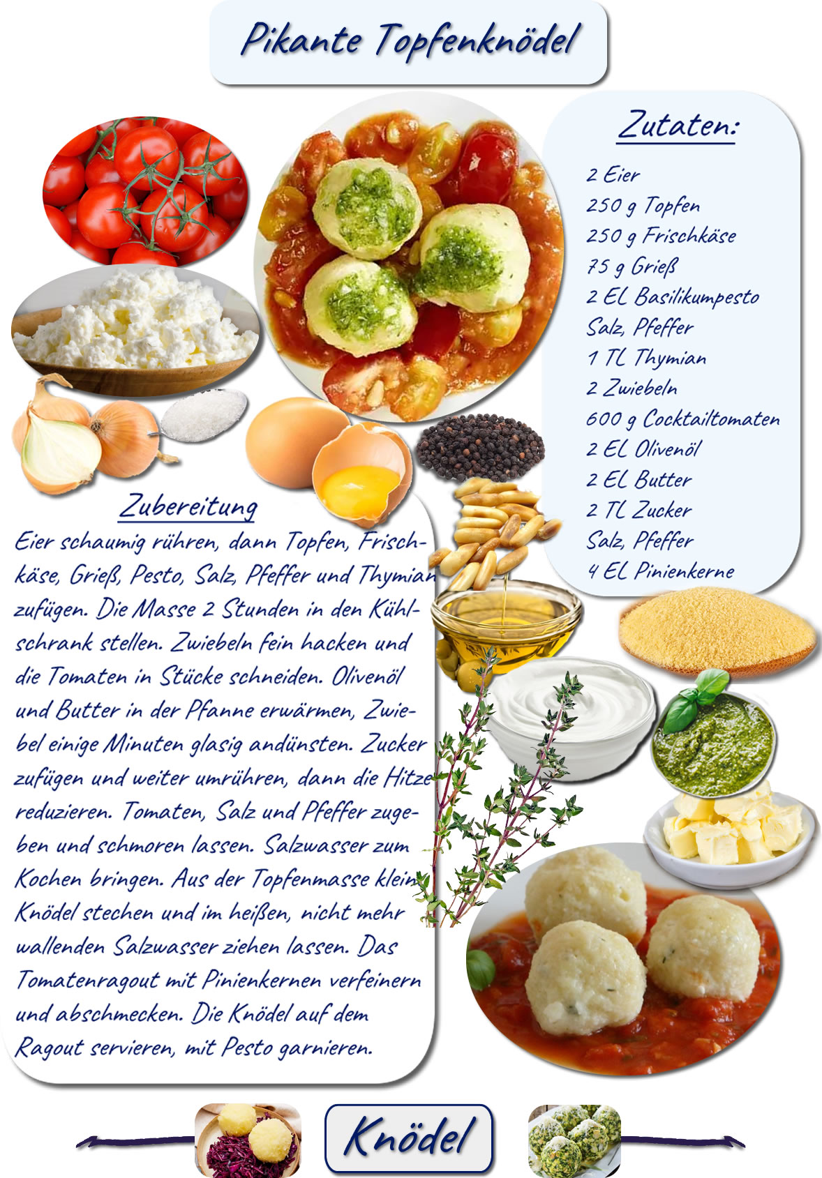 Pikante Topfenknödel