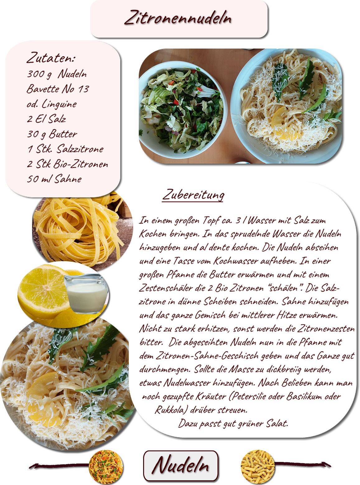 Zitronennudeln
