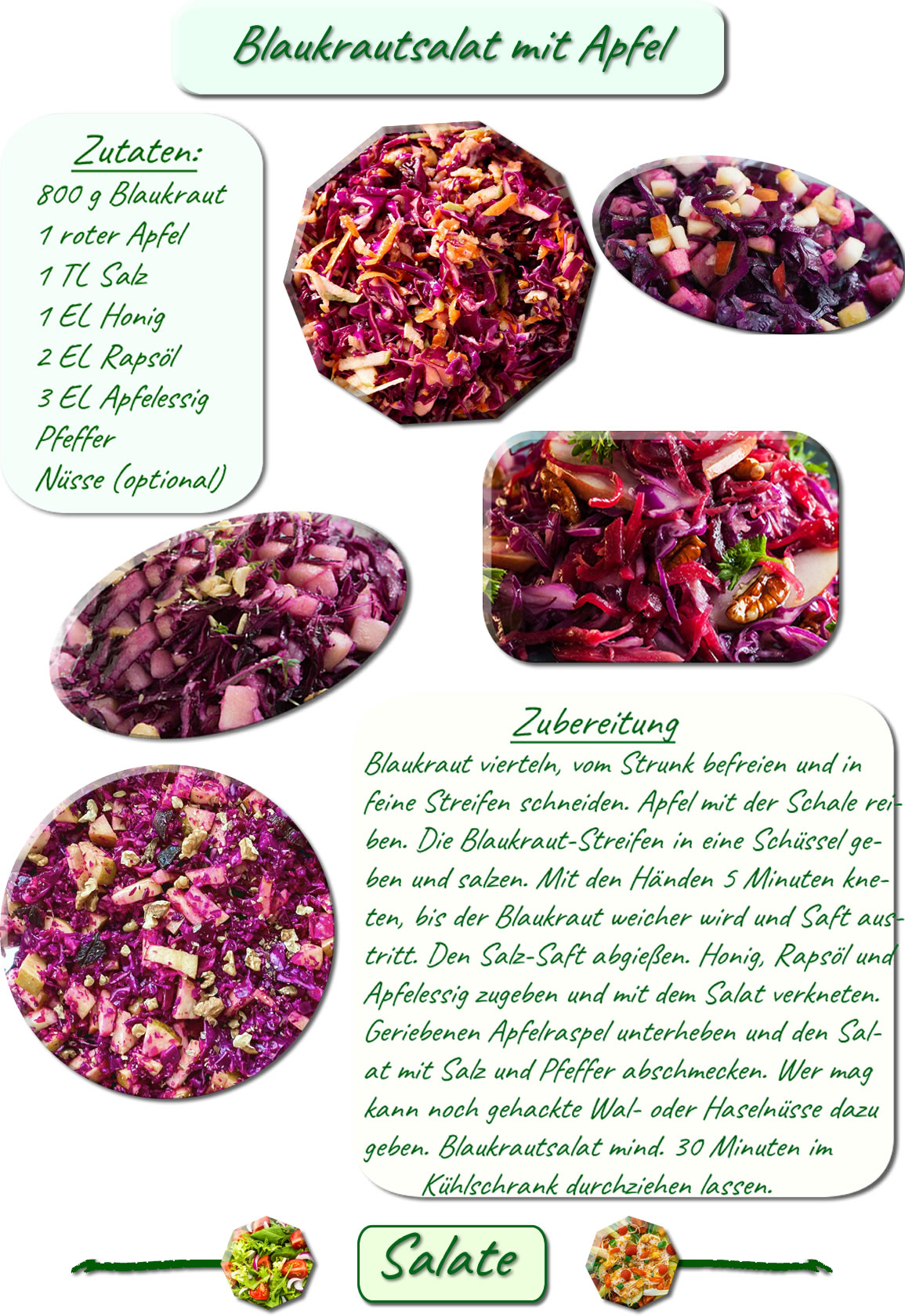 Blaukrautsalat mit Apfel