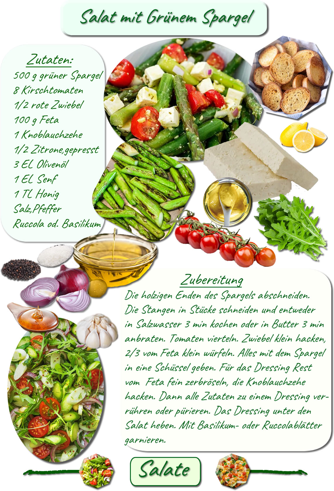 Grünspargelsalat mit Feta