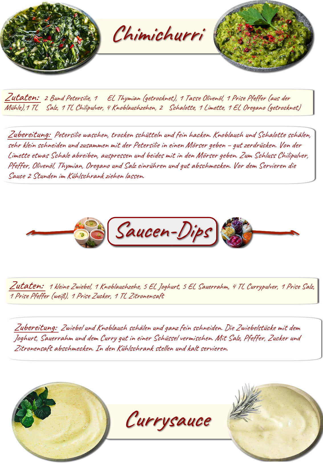 Chimichurri-Currysauce