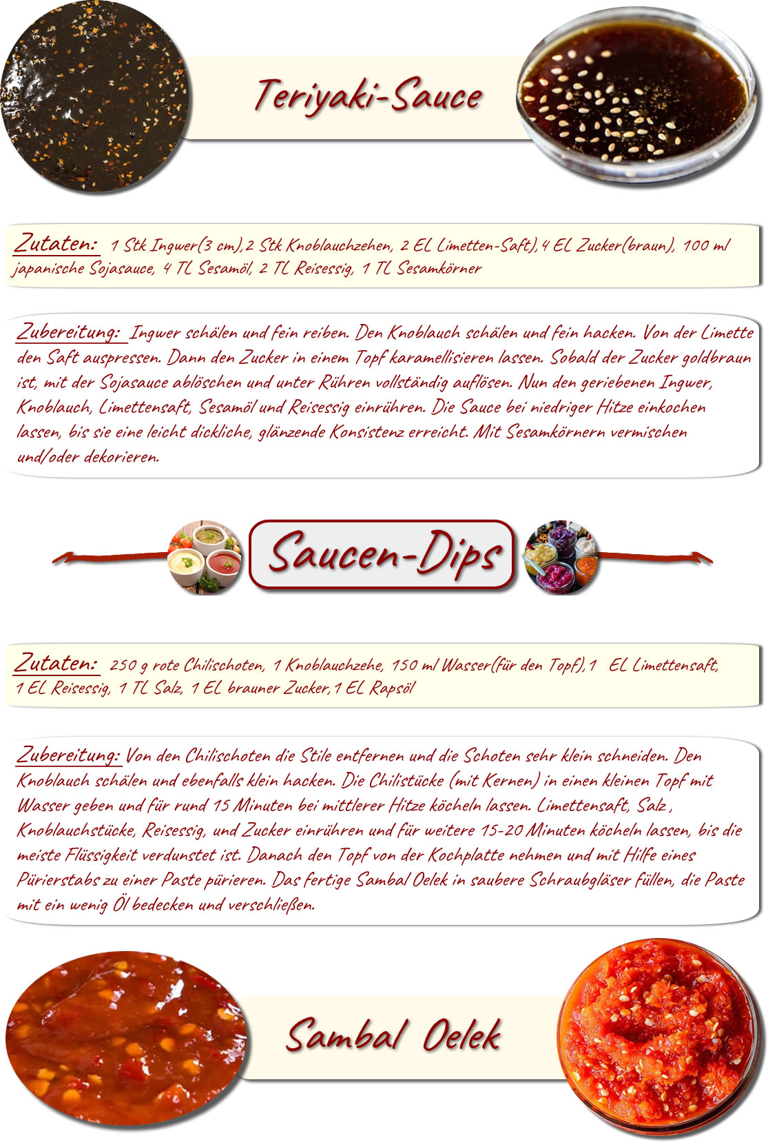 Teriyaki Sauce + Sambal Oelek