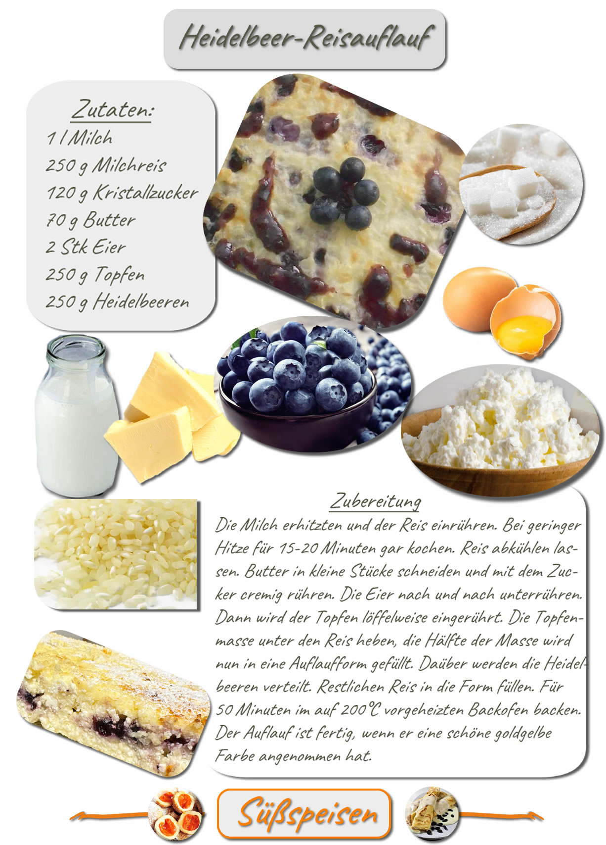 Heidelbeer-Reisauflauf