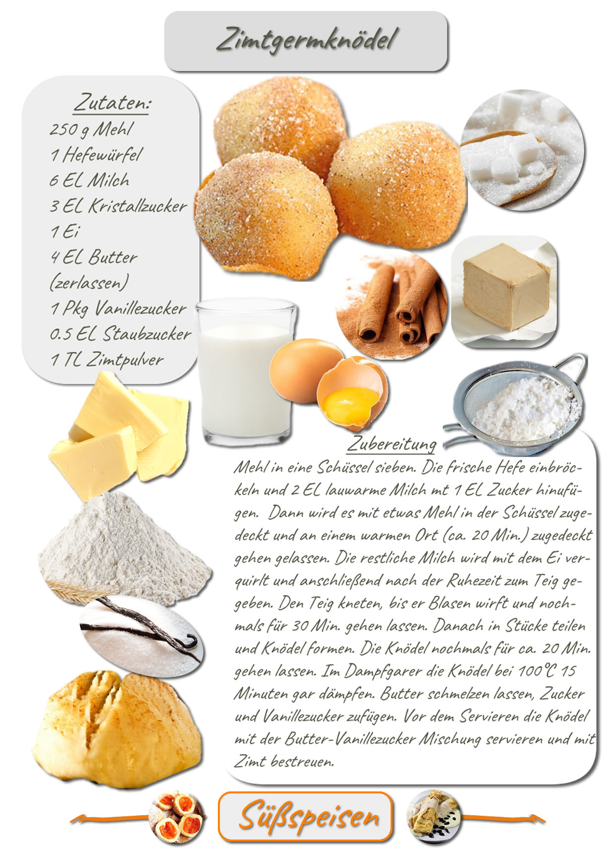 Zimt-Germknödel