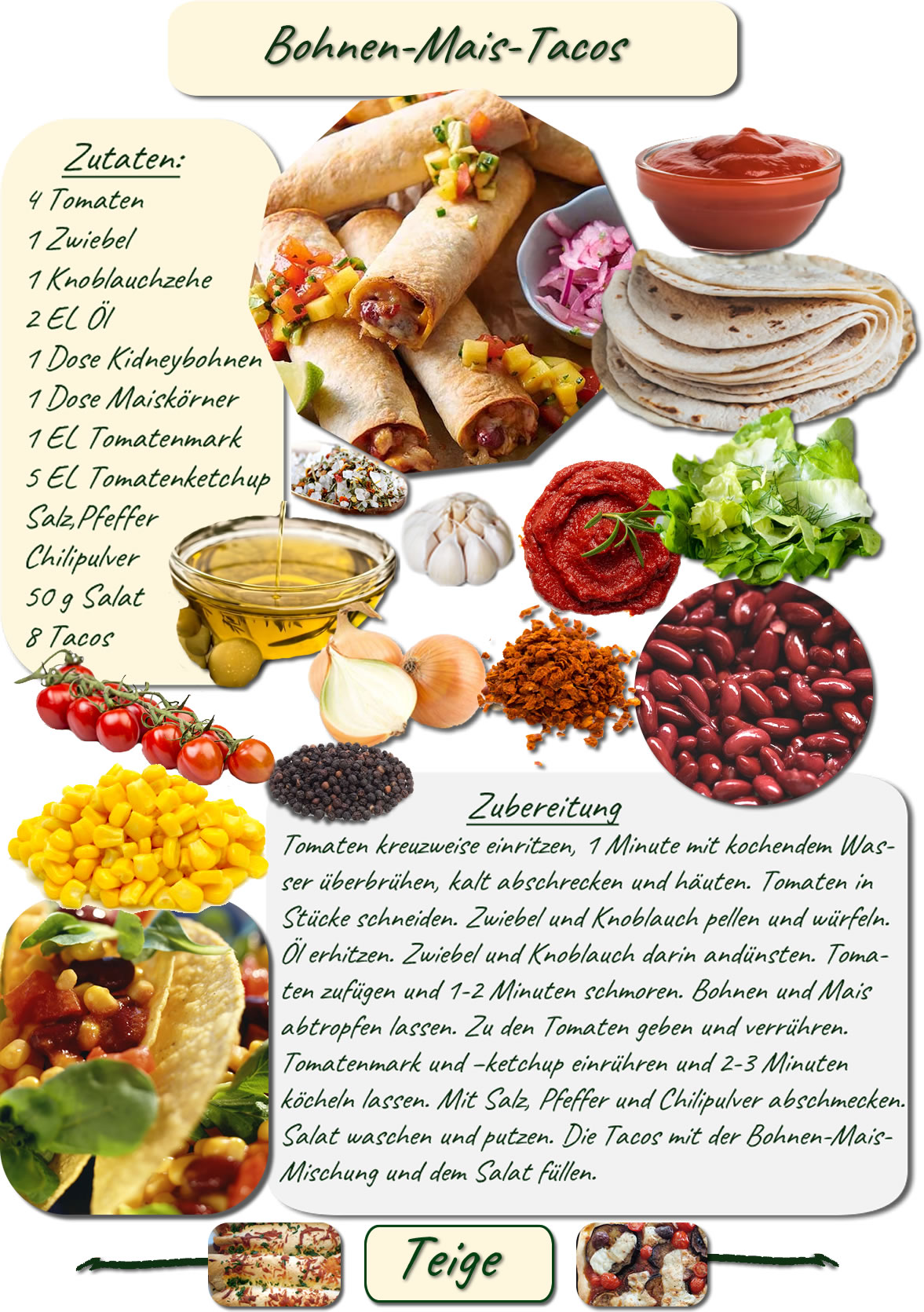Bohnen-Mais-Tacos