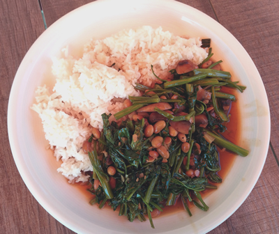 Fertiges Morning Glory mit Basmatireis Image